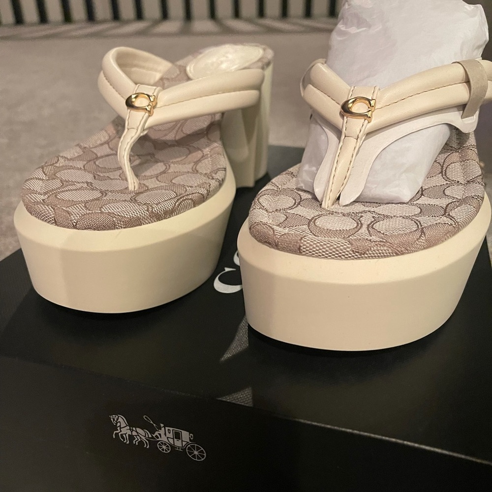 Coach platform sandals